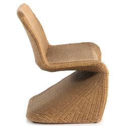 Ivanna Coastal Beach Natural Brown Woven Wicker Outdoor Dining Bench|