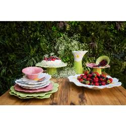 Maria Flor French White Stoneware Fruit Plates - Set of 4|