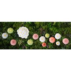 Maria Flor French Green Stoneware Fruit Plates - Set of 4|