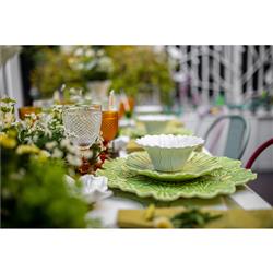 Maria Flor French Green Stoneware Fruit Plates - Set of 4|