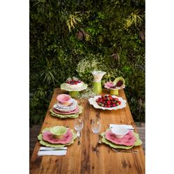 Maria Flor French Green Stoneware Fruit Plates - Set of 4|