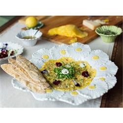 Maria Flor French Earthenware Floral Centerpiece Platter|