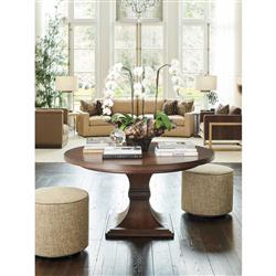 Palo Alto Rustic Lodge Brown Wood Extendable Round Dining Table - 58-80"W|