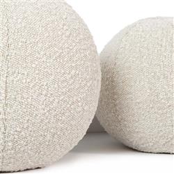 Xavier Modern Classic Cream Sphere Decorative Throw Pillow - Set of 2|