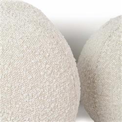 Xavier Modern Classic Cream Sphere Decorative Throw Pillow - Set of 2|