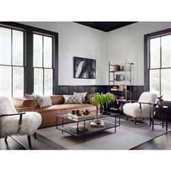 Brielle Modern Classic Brown Wool Striped Patterned Rug - 8'x10'|