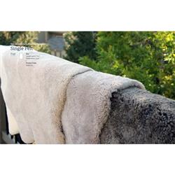 Coen Modern White Curly Short Wool Sheepskin Double Pelt Fur Rug - 2'x5'11"|