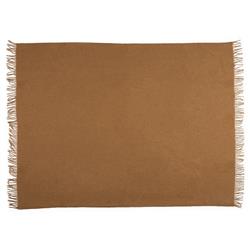 Kairos Modern Classic Tan Woven Alpaca Boucle Throw Blanket|