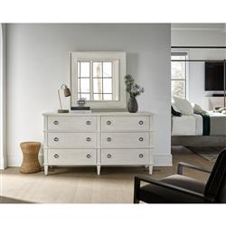 Marrie French Country White Oak 6 Drawer Double Dresser|