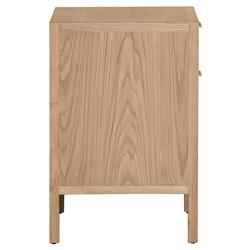 Ronaldo Coastal Beach Natural Pine Wood Woven Rattan 2 Drawer Office Cabinet|