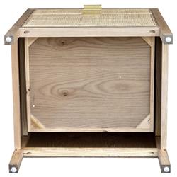 Ronaldo Coastal Beach Natural Pine Wood Woven Rattan 2 Drawer Office Cabinet|