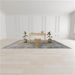 Ronaldo Coastal Beach Natural Oak Wood Woven Rattan 2 Drawer Desk|