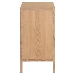 Ronaldo Coastal Beach Natural Pine Wood Woven Rattan 2 Door Sideboard|