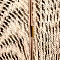 Ronaldo Coastal Beach Natural Oak Wood Woven Rattan 3 Door Sideboard|