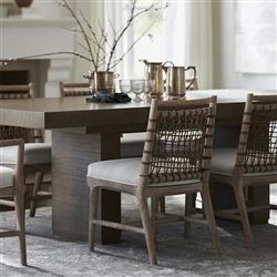 Palecek Pratt Coastal White Performance Whitewash Wood Jute Rope Dining Side Chair|