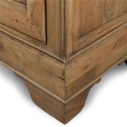 Cole Rustic Lodge Brown Walnut Wood 3 Door Buffet Sideboard|