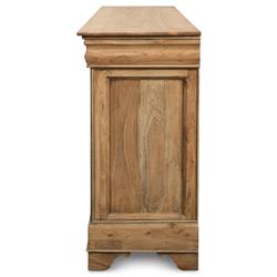 Cole Rustic Lodge Brown Walnut Wood 3 Door Buffet Sideboard|