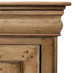 Cole Rustic Lodge Brown Walnut Wood 3 Door Buffet Sideboard|