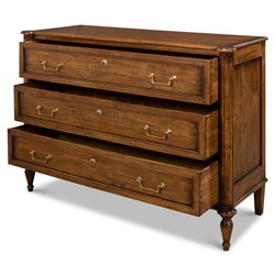 Mari French Country Brown Walnut Dresser|