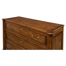 Mari French Country Brown Walnut Dresser|