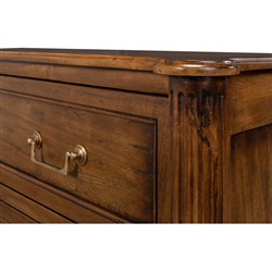 Mari French Country Brown Walnut Dresser|