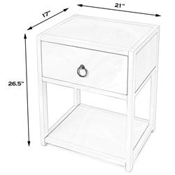 Allura Modern Classic Natural Brown Wood Side End Table|