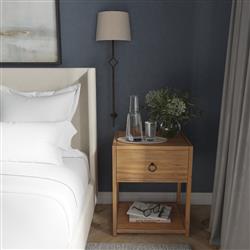 Allura Modern Classic Natural Brown Wood Side End Table|