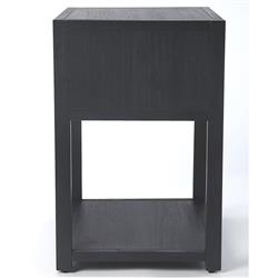 Allura Modern Classic Blue Wood Side End Table|