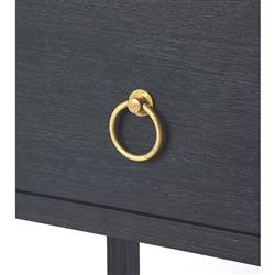Allura Modern Classic Blue Wood Side End Table|
