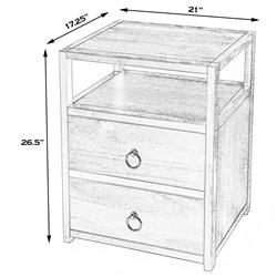 Allura Modern Classic White Wood Nightstand|