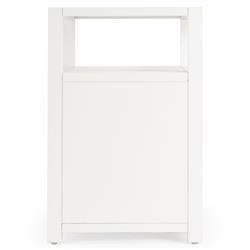 Allura Modern Classic White Wood Nightstand|