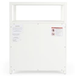 Allura Modern Classic White Wood Nightstand|