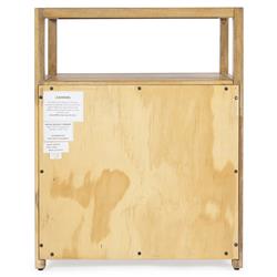 Allura Modern Classic Natural Brown Wood Nightstand|