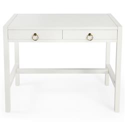 Allura Modern Classic White Wood Desk|