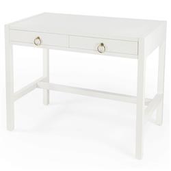 Allura Modern Classic White Wood Desk|