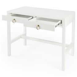 Allura Modern Classic White Wood Desk|