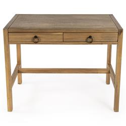 Allura Modern Classic Natural Brown Wood Desk|