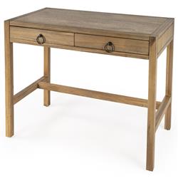 Allura Modern Classic Natural Brown Wood Desk|