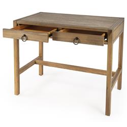 Allura Modern Classic Natural Brown Wood Desk|