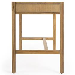 Allura Modern Classic Natural Brown Wood Desk|
