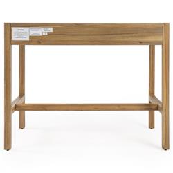 Allura Modern Classic Natural Brown Wood Desk|