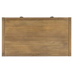 Allura Modern Classic Natural Brown Wood Desk|