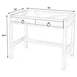 Allura Modern Classic Natural Brown Wood Desk|