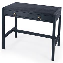 Allura Modern Classic Blue Wood Desk|