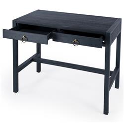 Allura Modern Classic Blue Wood Desk|