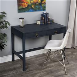 Allura Modern Classic Blue Wood Desk|