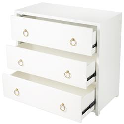 Allura Modern Classic White Wood Chest Dresser|