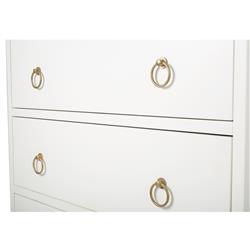 Allura Modern Classic White Wood Chest Dresser|