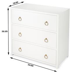 Allura Modern Classic White Wood Chest Dresser|