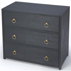Allura Modern Classic Blue Wood Chest Dresser|